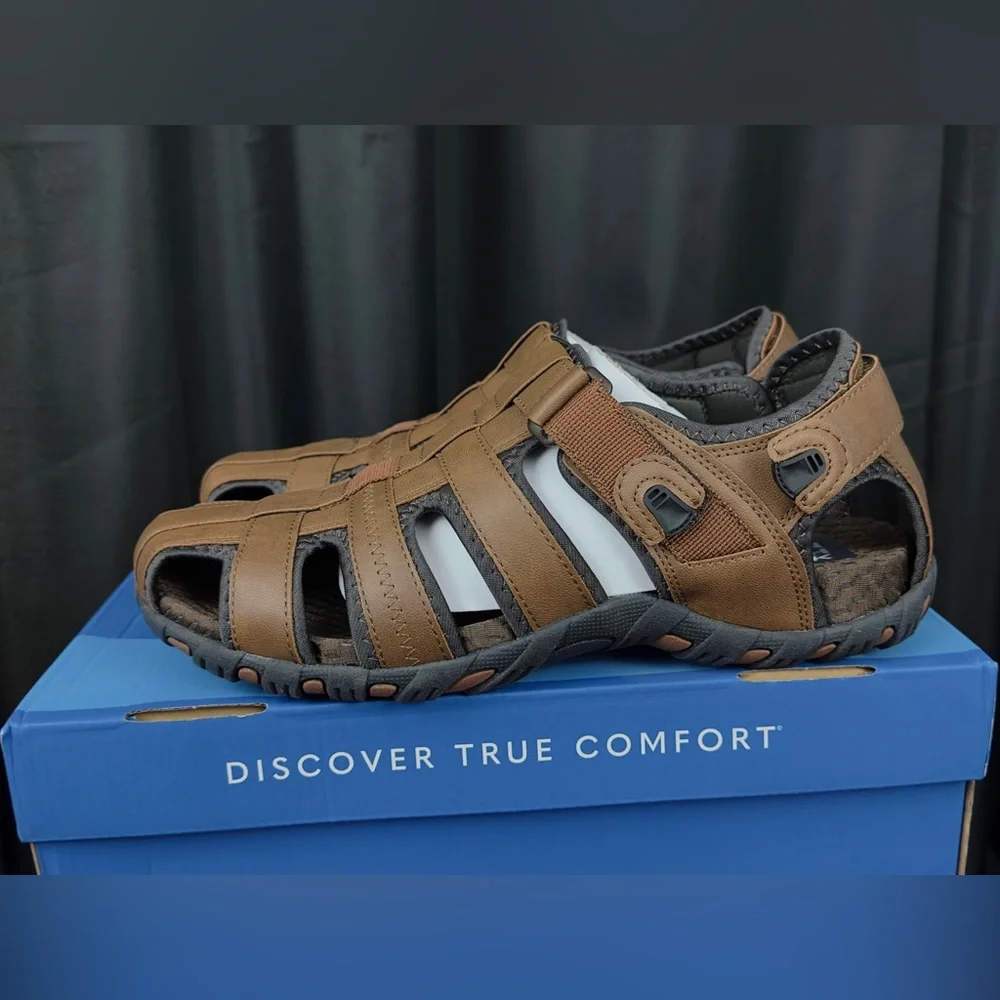 Nunn Bush Men’s Rio Bravo Brown Lightweight Cushioned Fisherman Sandal 12M NWT